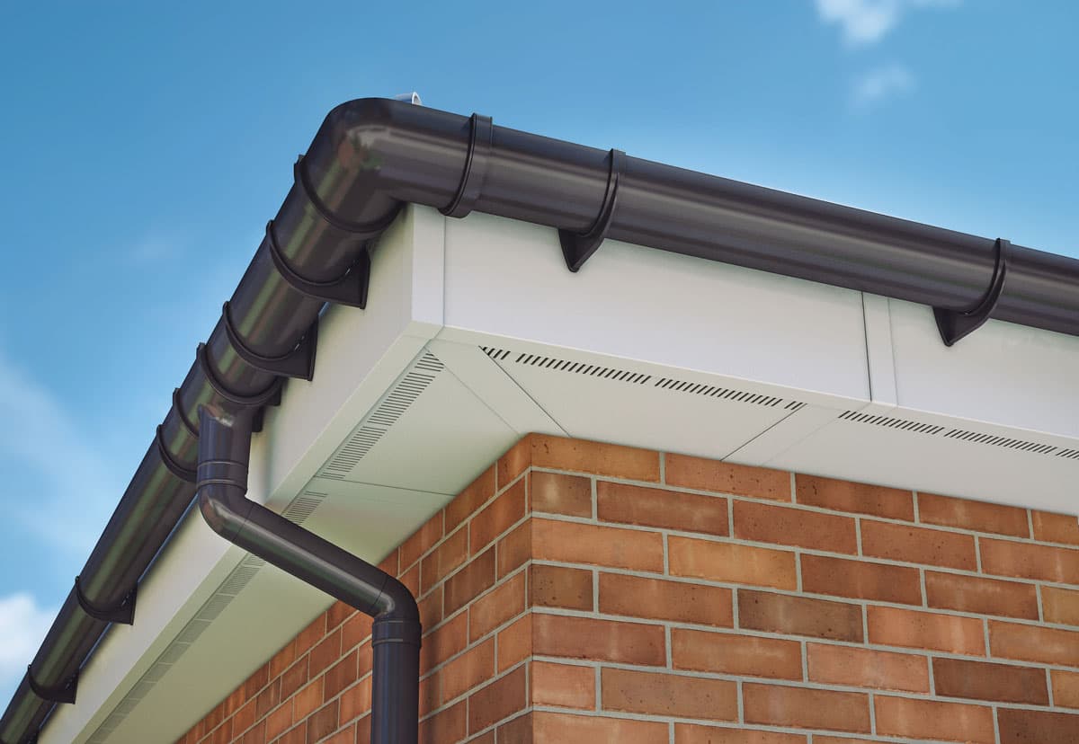 Guttering and fascia installed neatly